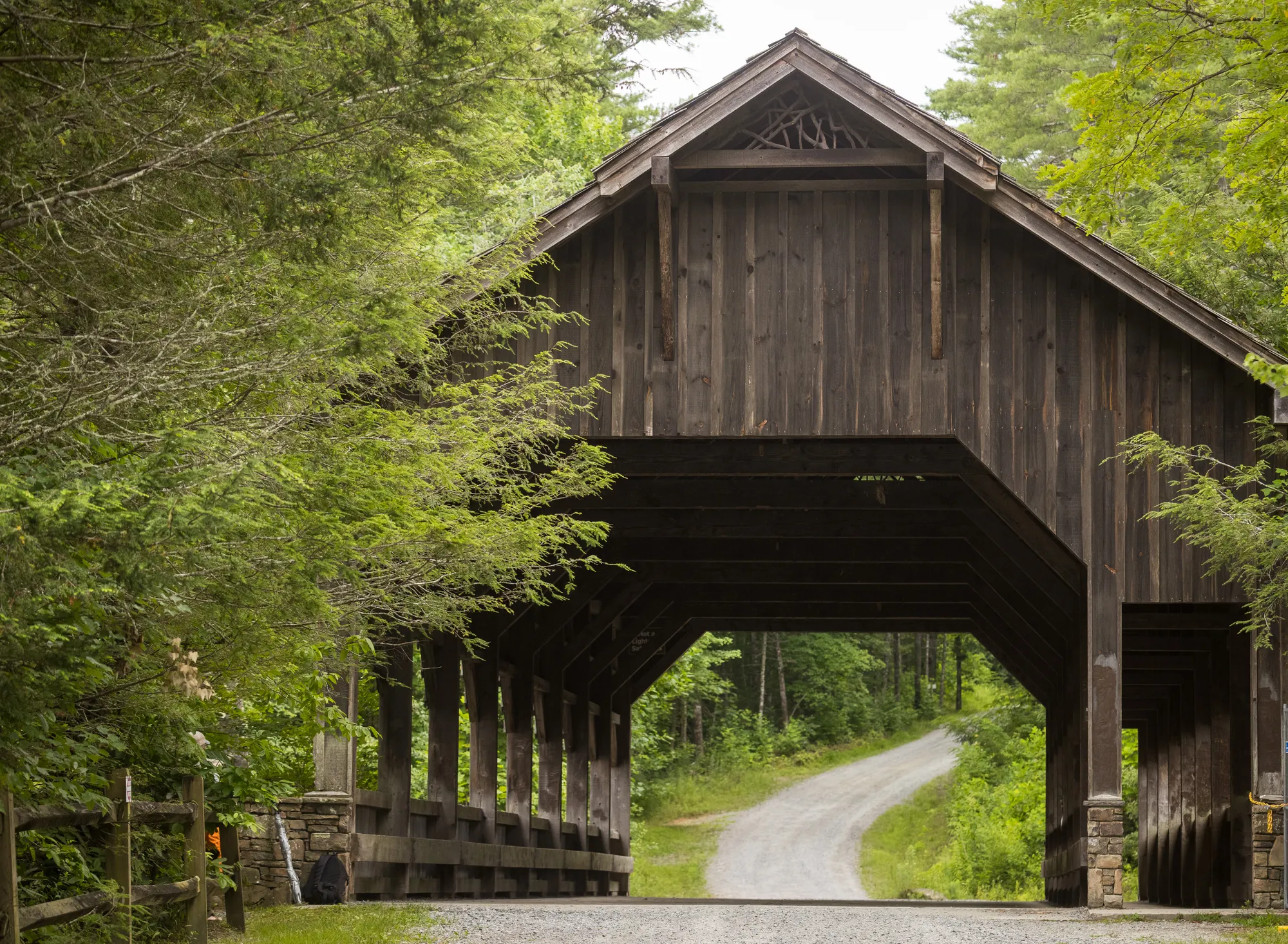 Summer engagement session at the DuPont covered bridge